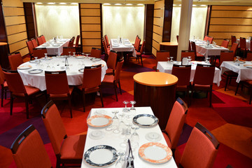 Interior dinner room restaurant or hotel