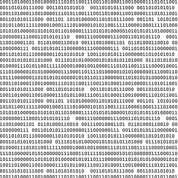 Binary computer code seamless pattern vector background