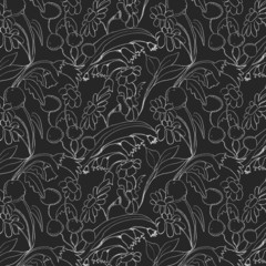 Beautiful seamless floral pattern. Flower vector background