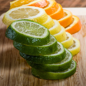 Lemon, lime and orange slices