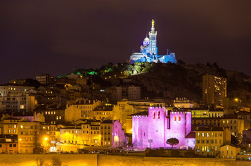 Notre-Dame de la Garde and Abbey of Saint Victor in Marseille -