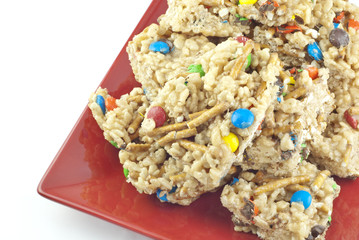 Peanut Butter Crispy Bars With Candy