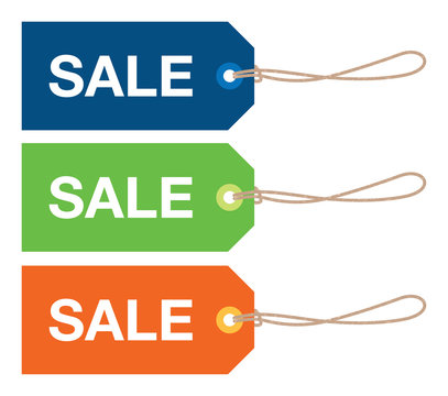 set of sale signs