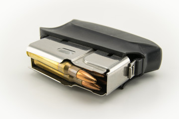 bullets of hunting rifle and charger