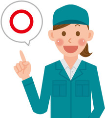 作業員　女性　正解