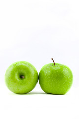 Fresh green apple isolated on white background