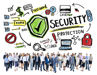 Ethnicity Business People Security Protection Corporate Concept