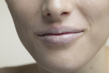 Fototapeta premium Mouth of a woman smiling