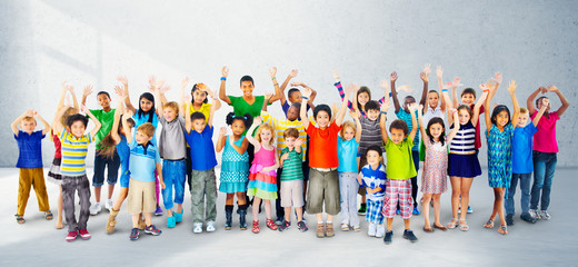 Obraz premium Children Kids Childhood Friendship Happiness Diversity Concept