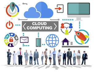 Business People Connection Global Cloud Computing Concept