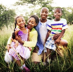 Fototapeta premium African Family Happiness Holiday Vacation Activity Concept