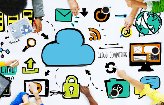 Diversity People Cloud Computing Brainstorming Meeting Concept