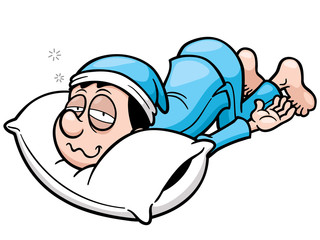 Vector illustration of man sleeping