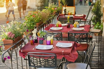 Small cafe in Tuscany, Italy