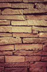 Old brick wall with grunge color style