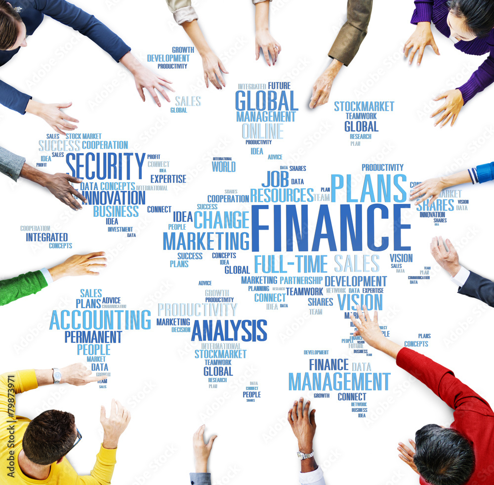 Wall mural global finance business financial marketing money concept - Wall murals