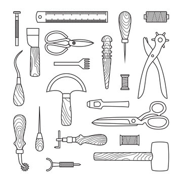 Leather making tools hi-res stock photography and images - Page 7