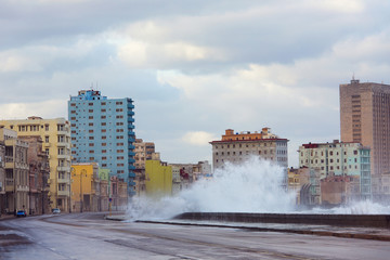 Storm on Havana, with view of the new City Havana