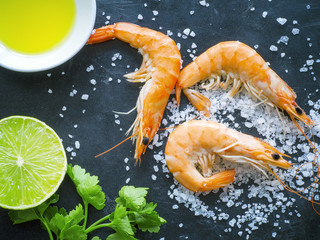 Shrimps on salt