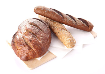 Different bread. Food background.