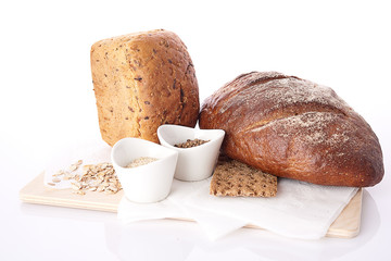 Different bread. Food background.
