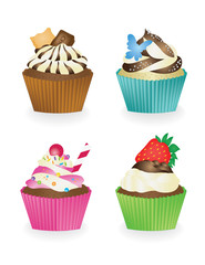 set of cupcakes