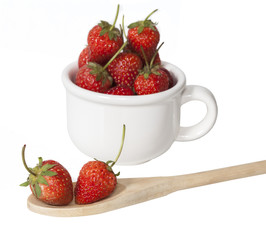 strawberry on white background isolate.