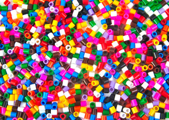 Colourful plastic small cylinders toys