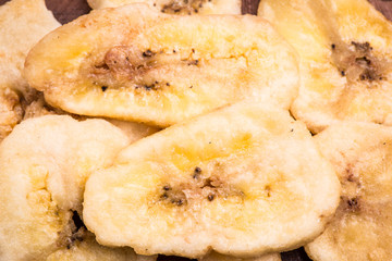 dried bananas background