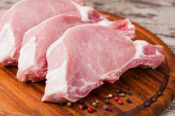 raw pork meat