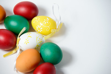 Easter colored eggs