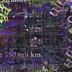 Abstract beautiful background in the style of mixed media with f