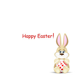 Easter card with funny rabbit