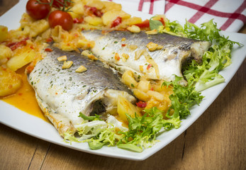 Pescado al horno
