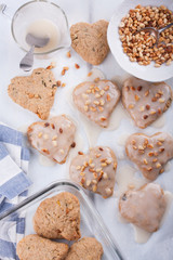 Heart shaped cookies.