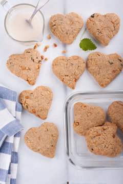 Heart shaped cookies.