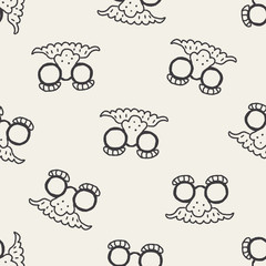 doodle Mask seamless pattern background