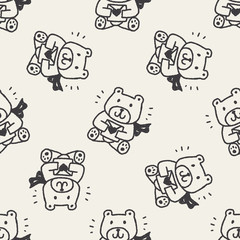 doodle gift seamless pattern background