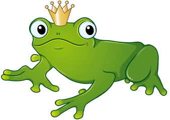 Froschkönig wartet auf seinen Kuss