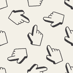 Doodle pointer seamless pattern background