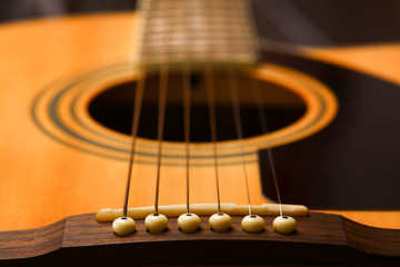 Fototapeta premium Acoustic guitar detail