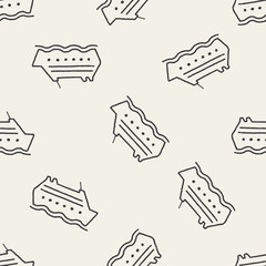 doodle ship seamless pattern background