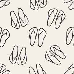 doodle flip flop seamless pattern background
