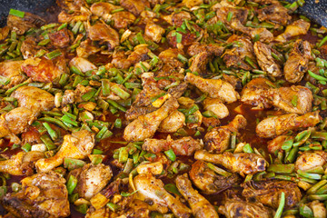 chicken legs, market in Nyons, Rhone-Alpes, France