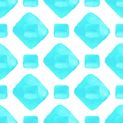 Sky blue vector seamless pattern. Watercolor graphical texture