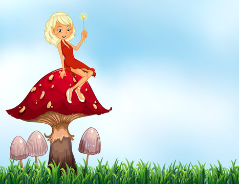 Mushroom and fairy