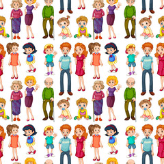 Fototapeta premium Seamless family
