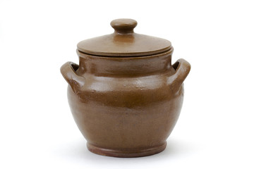 Clay jug, old ceramic vase