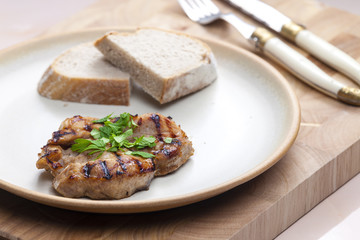 grilled pork neck in beer marinade