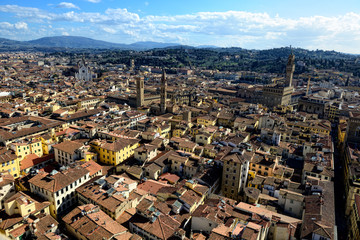Fototapeta premium An aerial view taken from the Dome of Florence (Tuscany, Italy).